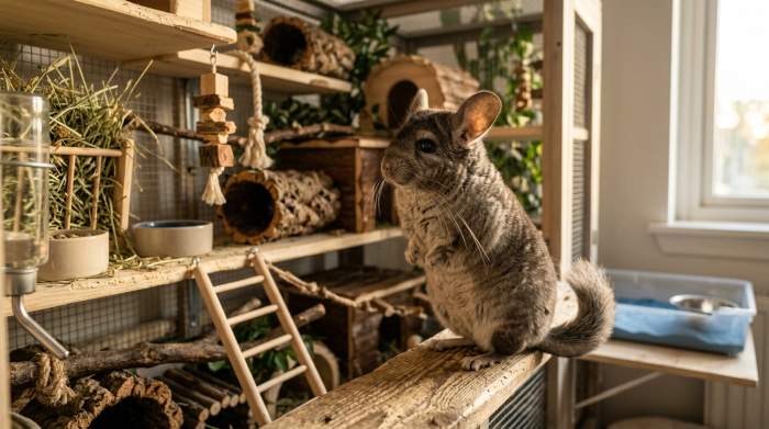 Chinchilla Individuelle Staubbad Routine