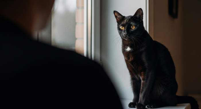 Direkter Blick Kann Katzen Verunsichern