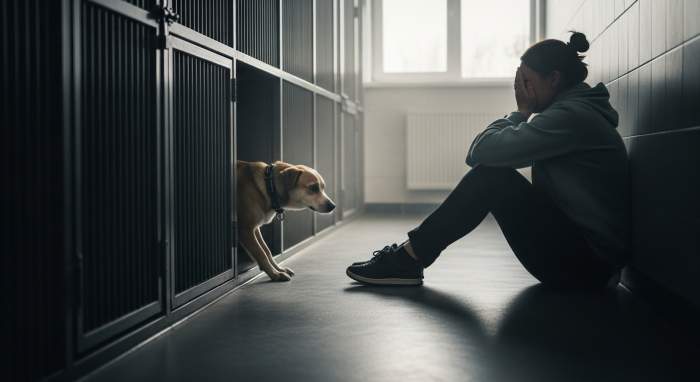 Ein Gahnen Schafft Vertrauen Zum Angstlichen Hund