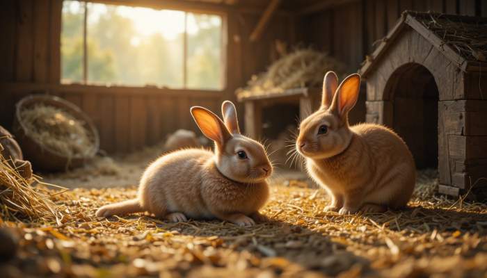 Gesundes Kaninchen Zeigt Naturliches Verhalten