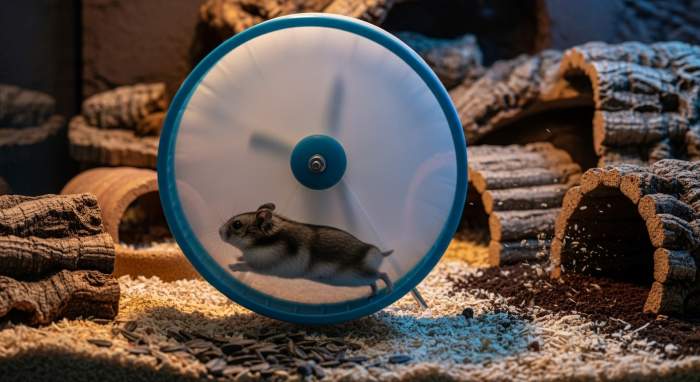 Hamster Lauft Nachts Wie Einen Marathon