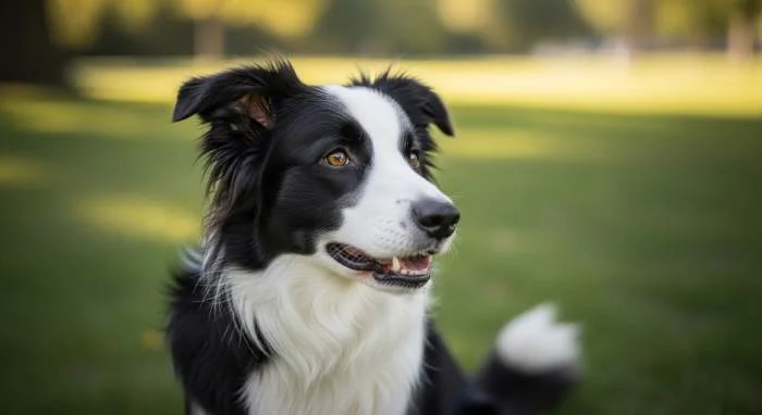 Hund liegt auf den Füßen, um Nähe und Sicherheit zu suchen