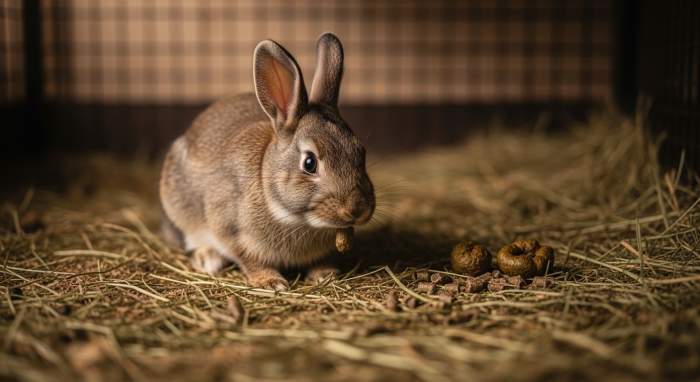 Kaninchen Nutzt Seinen Zweiten Verdauungsgang