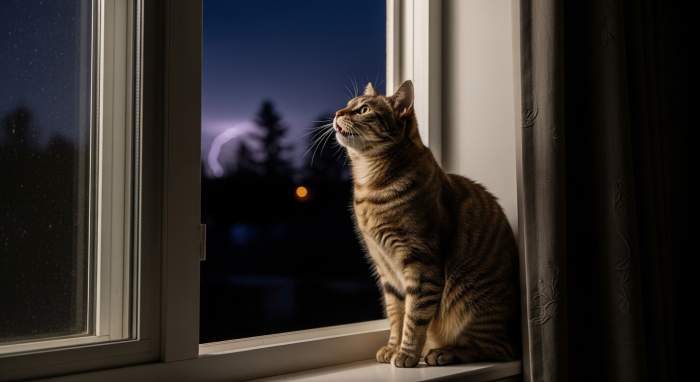 Katze Reagiert Auf Wetter