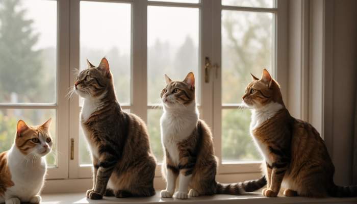 Katzen Zeigen Unterschiedliches Schnattern