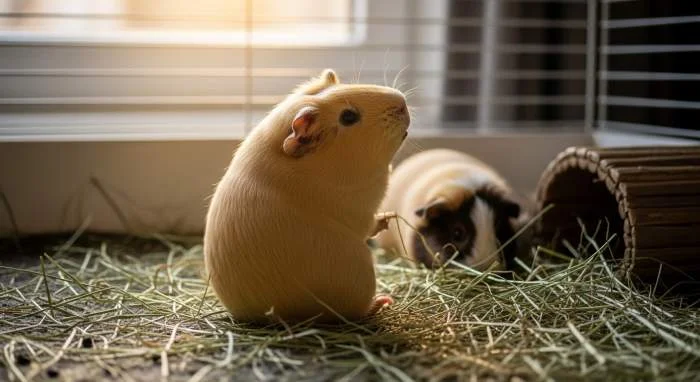 Hund dreht Kreise vor dem Hinlegen als instinktives Verhalten zur Schlafplatzvorbereitung