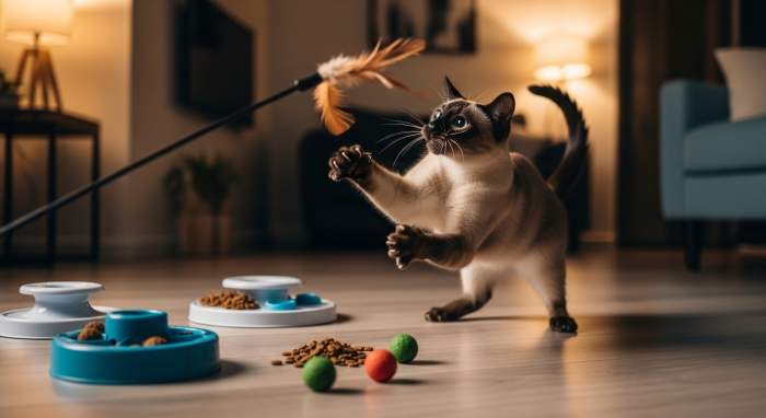 Spiel Und Futterpuzzles Beschaftigen Die Katze