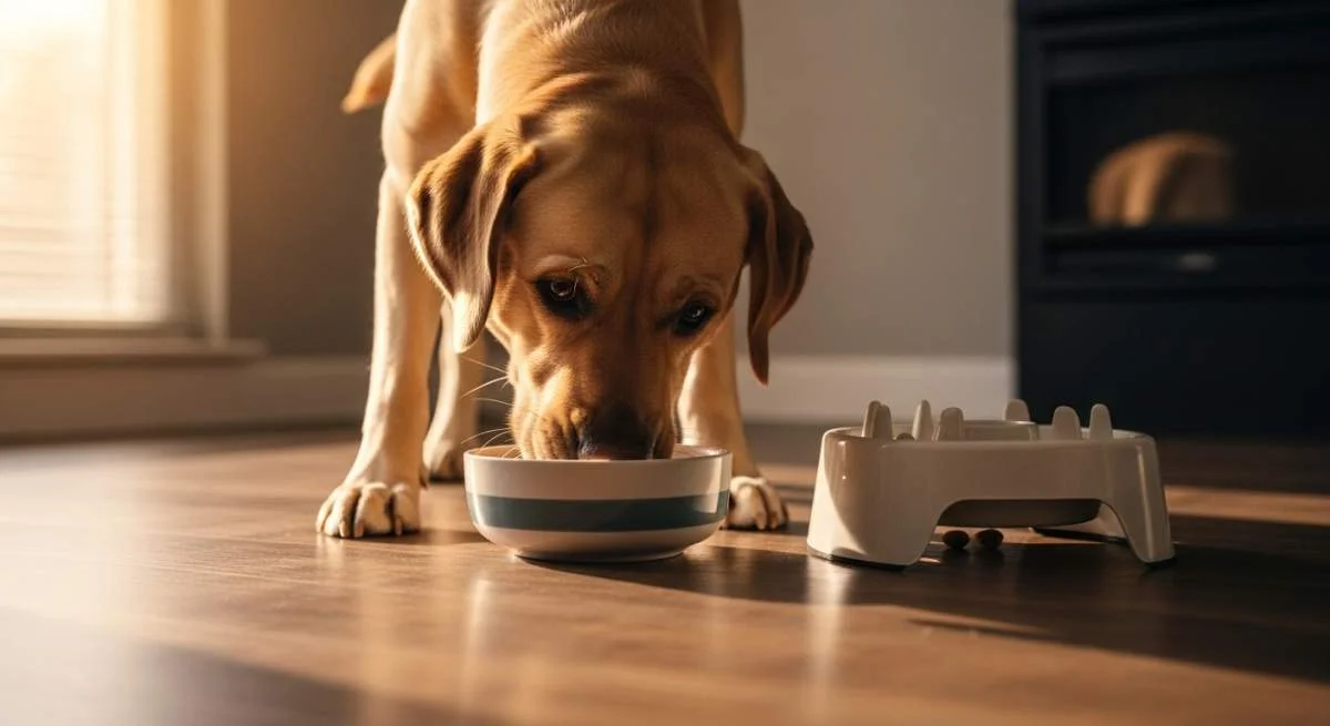 Viele Hunde fressen hastig aus einem natürlichen Konkurrenz- und Überlebensinstinkt.