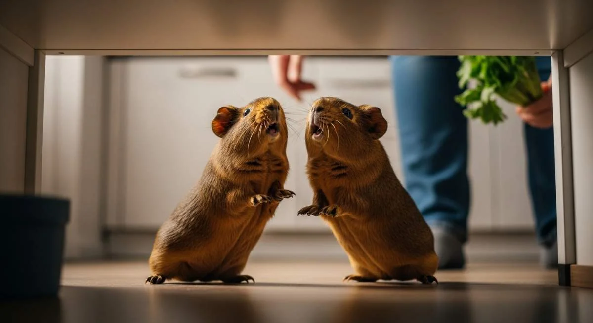 Meerschweinchen Quieken Vor Freude Und Erwartung